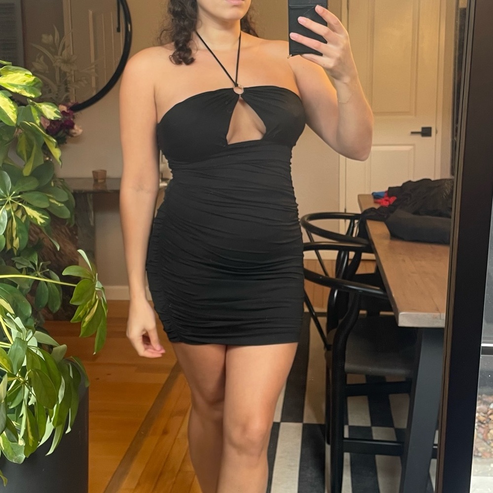 Princess Polly ruched halter dress